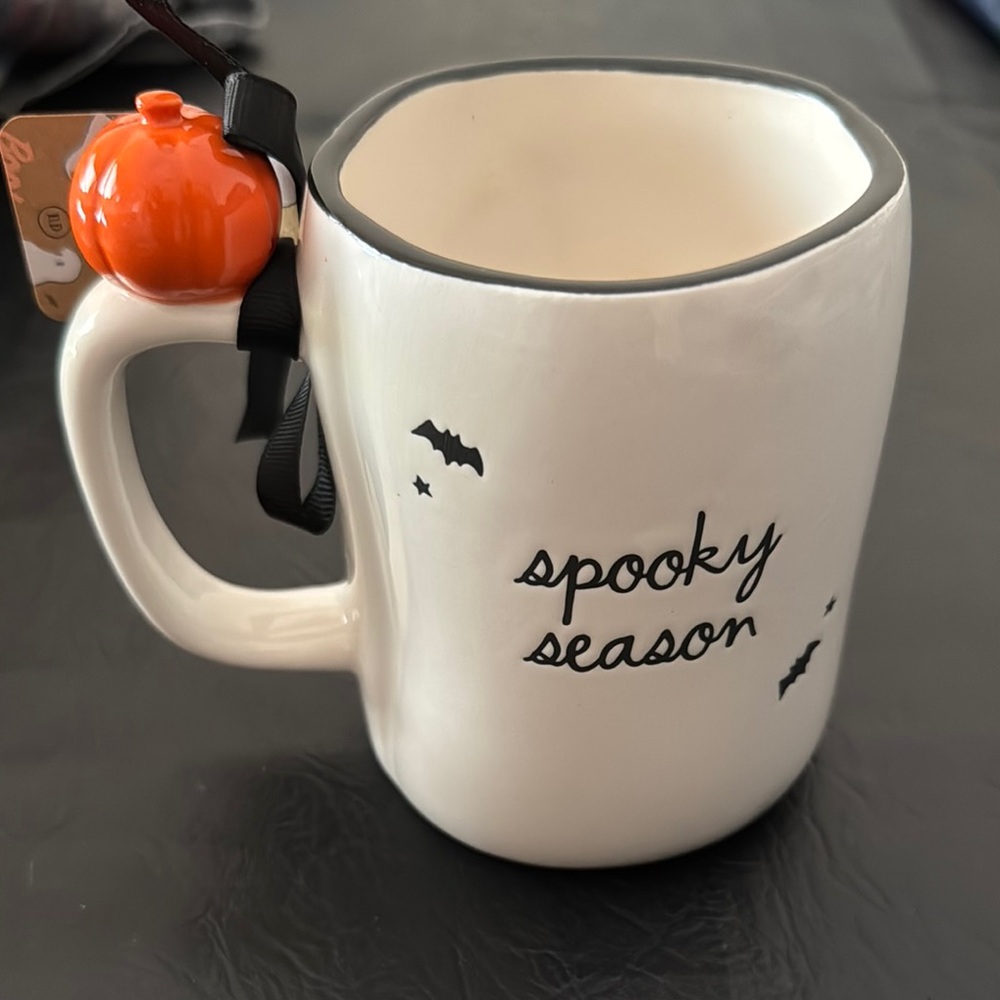 Rae Dunn Peanuts Halloween Mug - White and Orange, Snoopy x Rae Dunn, NEW - Picture 2 of 6